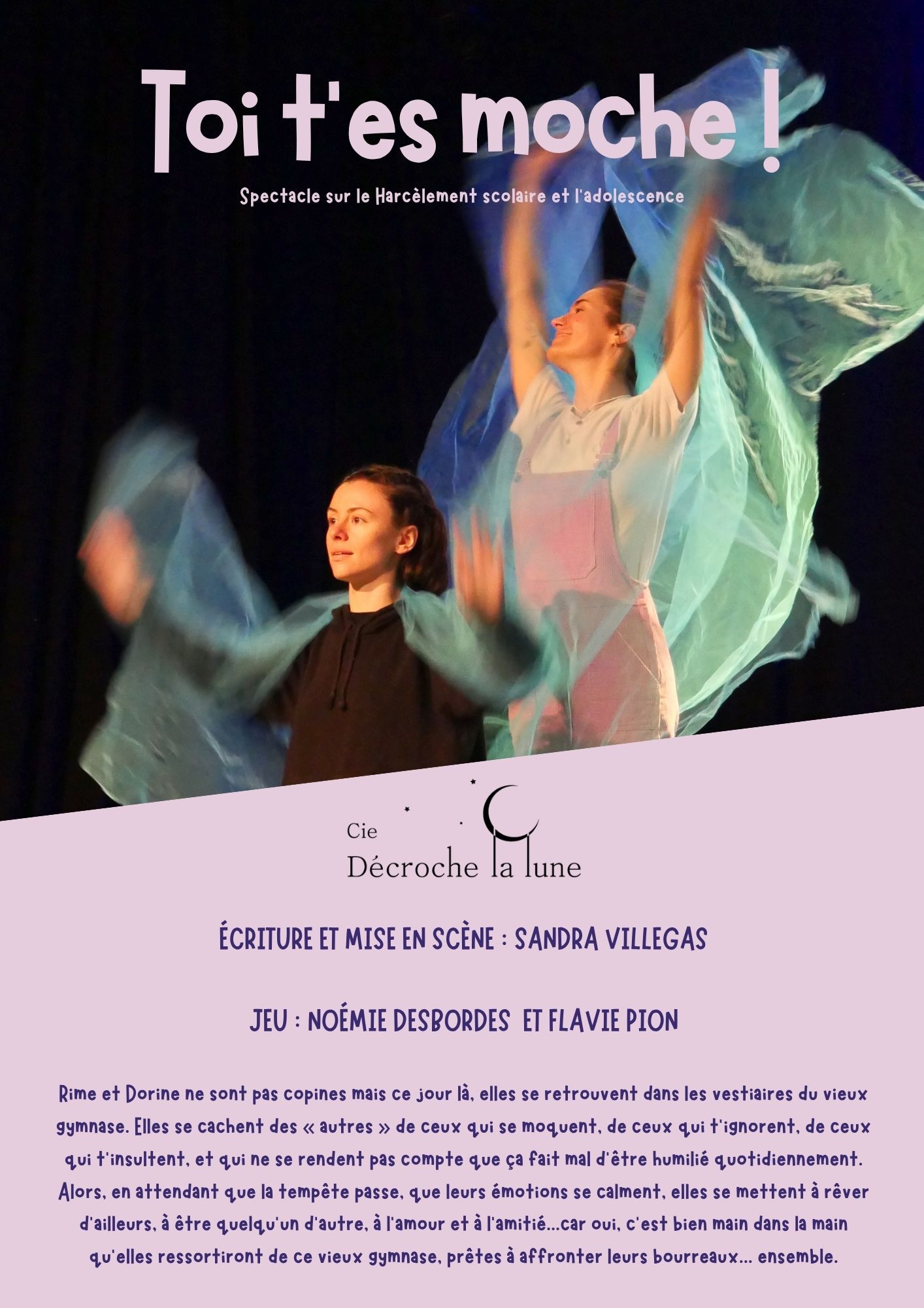 Flyer du spectacle Toi t'es moche, recto