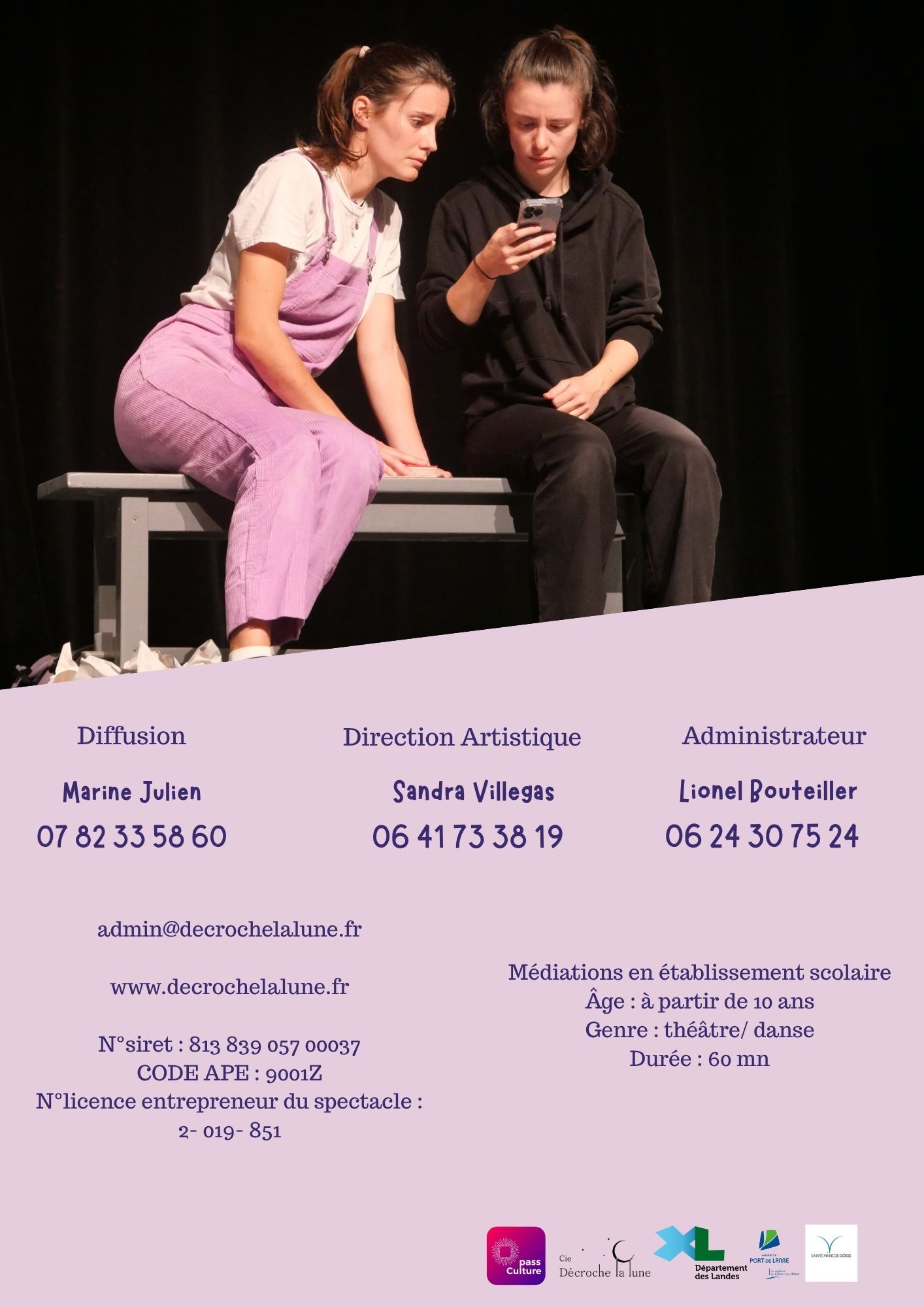 Flyer du spectacle Toi t'es moche, verso