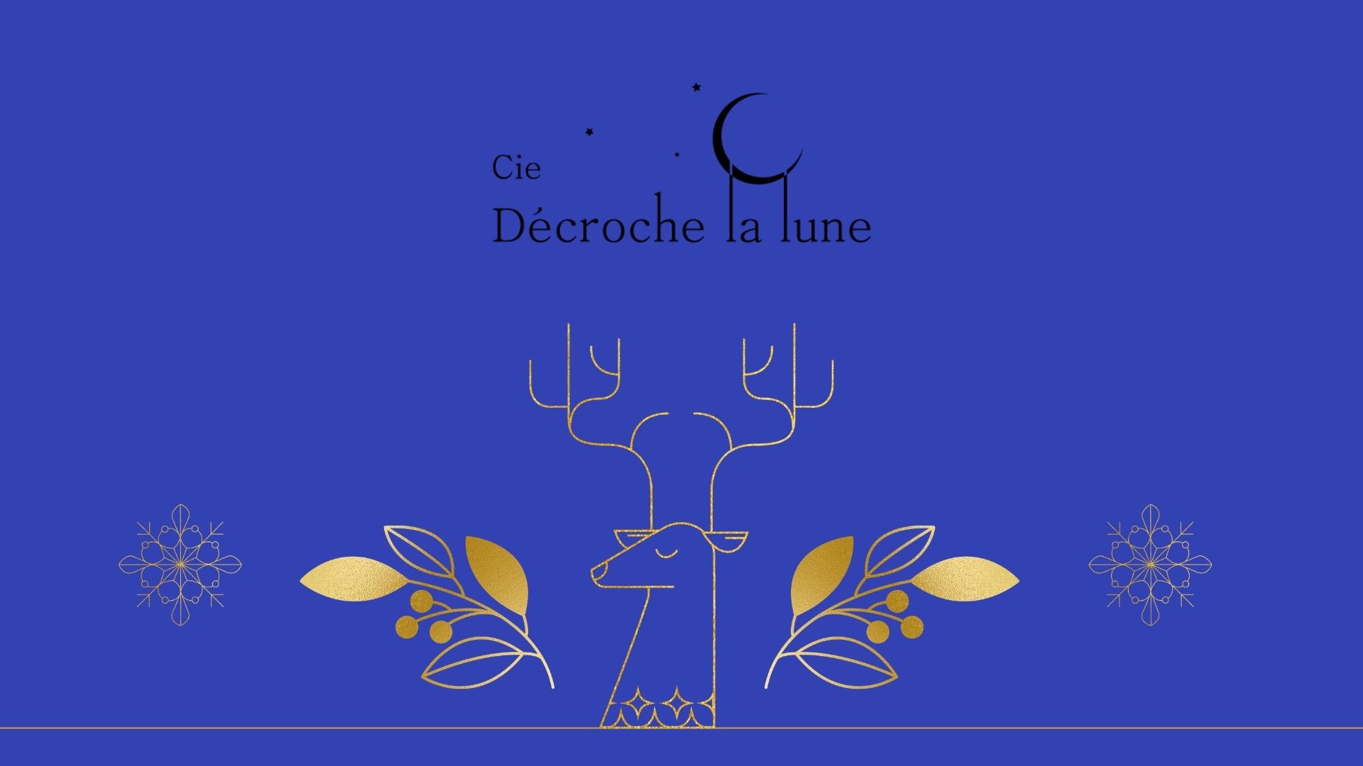 Plaquette, dernière page : le logo de la compagnie Décroche la lune.